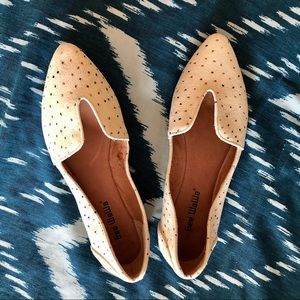 Suede Flats with Flecks of Gold